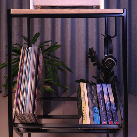 table for a turntable and stand for books and vinyls