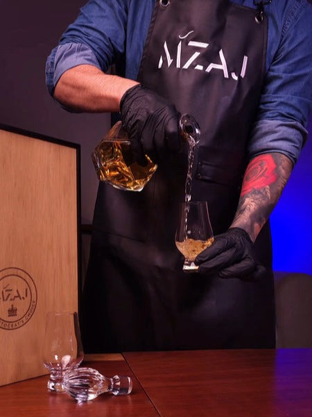 man pouring drink