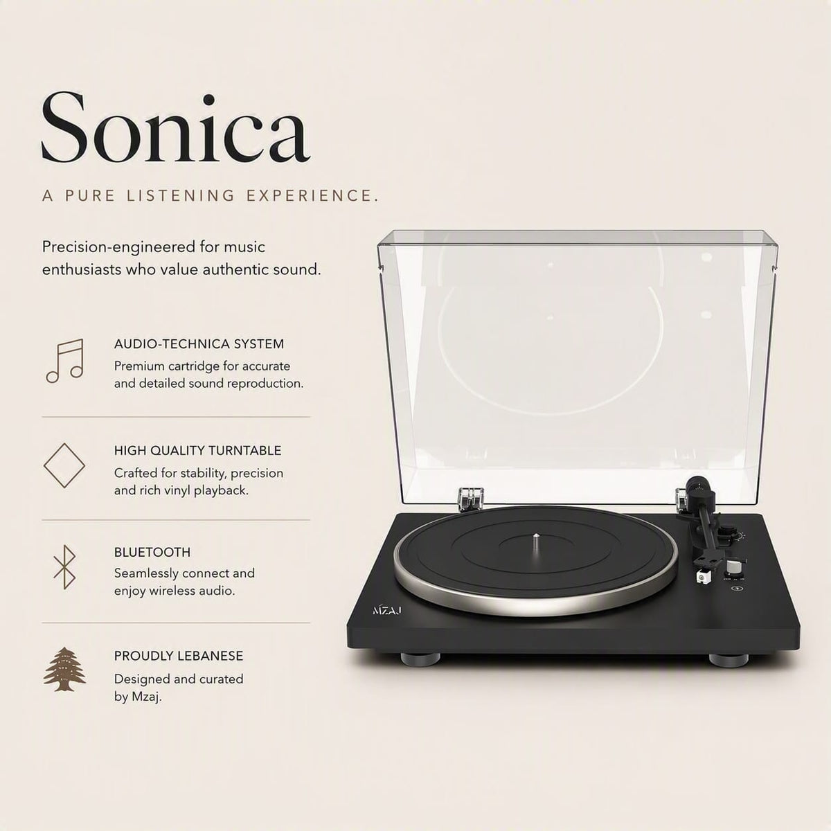 The Sonica audiophile and professional grade turntable - by Mzaj